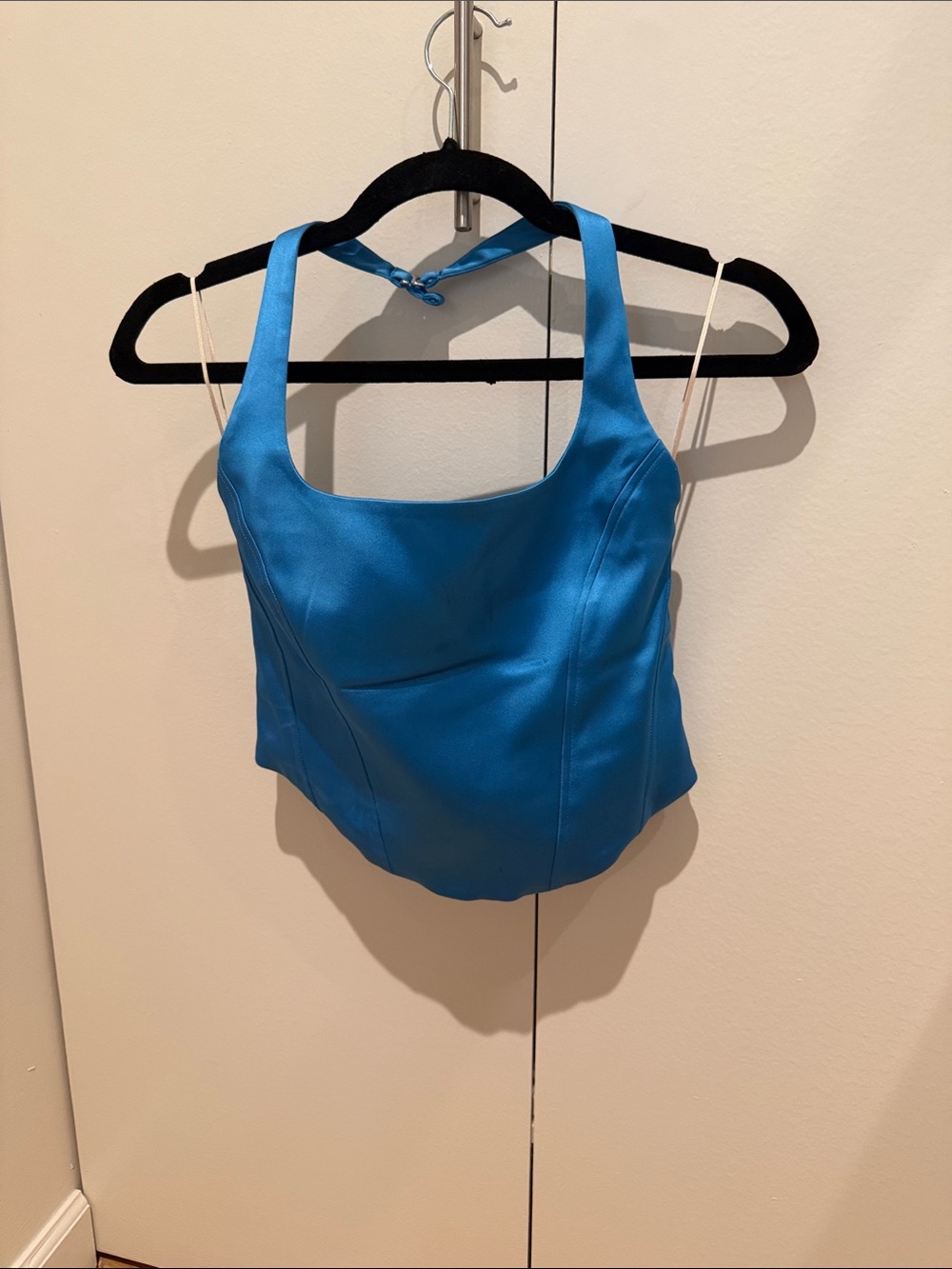 Wilfred Blue Satin Halter Camisole